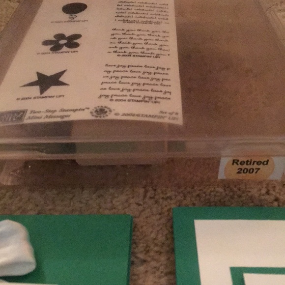 Stampin’ Up! Mini Messages stamp set with 2 completed Holiday cards. New in box - Picture 6 of 10